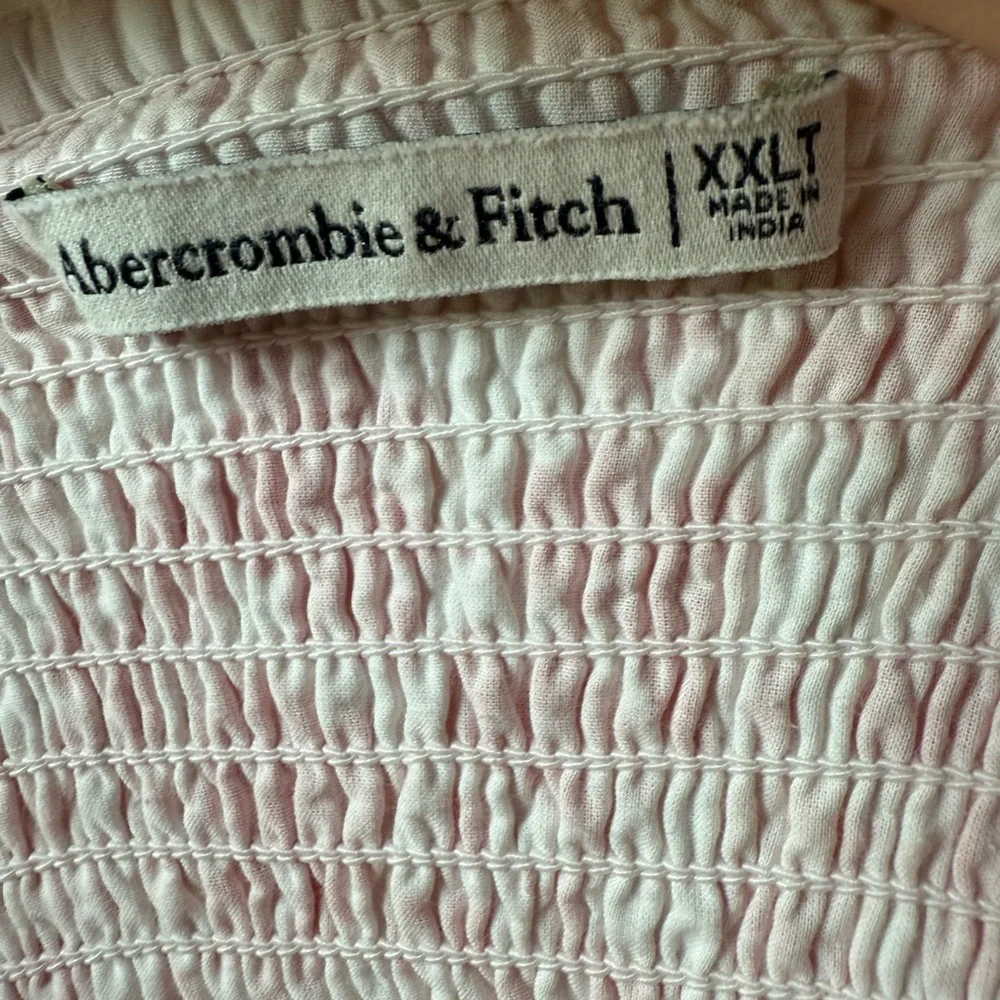 ABERCROMBIE & FITCH Ruched Flutter Sleeve Maxi Dress Tiered Cottagecore XXL Tall